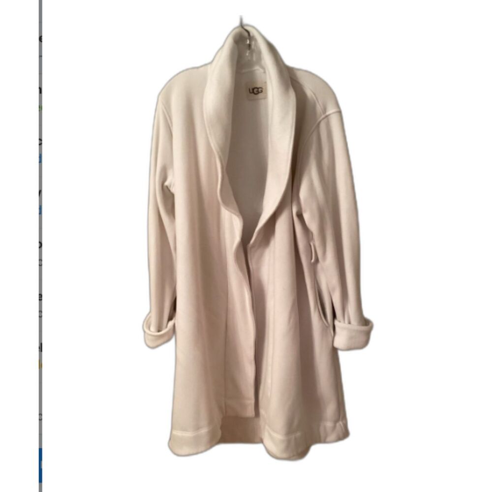 UGG SIZE LARGE DUFFIELD II WHITE ROBE * MISSING BELT**